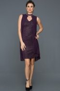 Short Purple Evening Dress ABK061