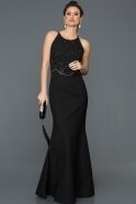 Long Black Mermaid Prom Dress ABU104