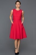 Short Red Prom Gown L8033
