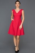 Short Red Prom Gown L8036