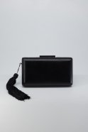 Black Leather Evening Bag V788