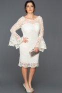 Short White Plus Size Dress ABK022