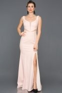Long Powder Color Prom Gown ABU066