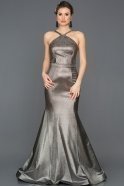 Long Silver Mermaid Evening Dress AB2576