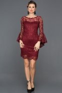 Short Burgundy Invitation Dress ABK043