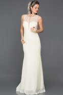 Long White Engagement Dress ABU481