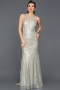 Long Grey Engagement Dress ABU481