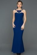 Long Sax Blue Prom Gown ABU128