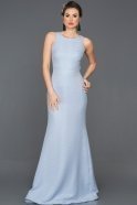 Long Blue Prom Gown ABU224