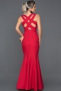 Long Red Mermaid Evening Dress ABU165
