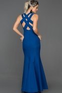 Long Sax Blue Mermaid Evening Dress ABU165