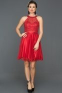 Short Red Invitation Dress ABK033