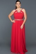 Long Red Oversized Evening Dress ABU103