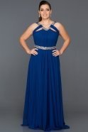 Long Sax Blue Oversized Evening Dress ABU103
