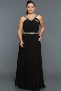 Long Black Oversized Evening Dress ABU103