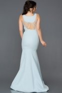 Long Blue Mermaid Evening Dress ABU133