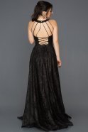 Long Black Engagement Dress ABU259