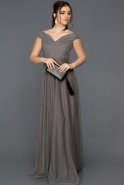 Grey Long Evening Dress ABU020