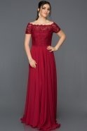 Long Red Evening Dress ABU040