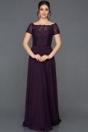 Long Purple Evening Dress ABU040