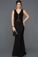 Long Black Mermaid Prom Dress ABU134