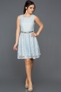 Short Blue Evening Dress ABK028
