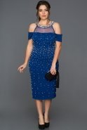 Sax Blue Plus Size Evening Dress AR37050