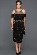 Black Plus Size Evening Dress AR37050