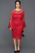Short Red Plus Size Dress ABK022