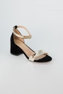 Gold Suede Evening Shoes AB1002
