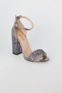 Platinum Silvery Evening Shoes AB1004