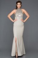 Long Grey Mermaid Prom Dress ABU271