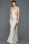 Long Grey Mermaid Prom Dress ABU272