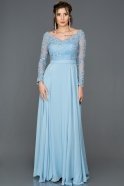 Long Blue Engagement Dress ABU212