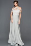 Long Grey Engagement Dress ABU127