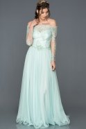 Long Mint Princess Evening Dress ABU019