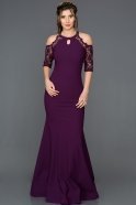 Long Purple Mermaid Prom Dress ABU129