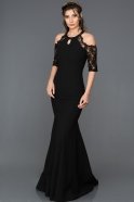 Long Black Mermaid Prom Dress ABU129