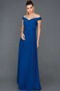 Long Sax Blue Evening Dress ABU008