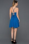 Short Sax Blue Prom Gown ABK001