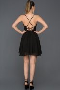 Short Black Prom Gown ABK001