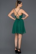 Short Emerald Green Prom Gown ABK001