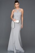Long Grey Evening Dress ABU006