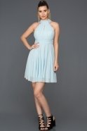 Short Blue Evening Dress ABK224