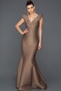 Long Brown Prom Gown AB7065