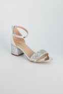 Silver Evening Shoes AB1005