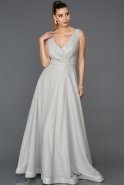 Long Grey Engagement Dress AB319