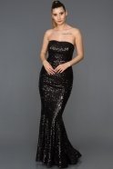 Long Black Mermaid Prom Dress ABU232