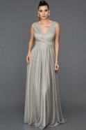 Long Grey Engagement Dress AB4537
