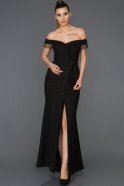 Long Black Mermaid Prom Dress ABU198